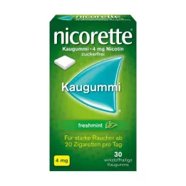 NICORETTE Pastilha elástica de hortelã fresca 4 mg, 30 unidades