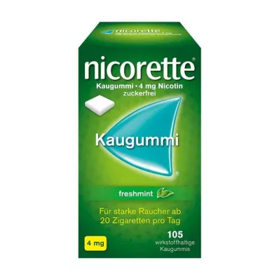 NICORETTE Pastilha elástica de hortelã fresca 4 mg, 105 unidades
