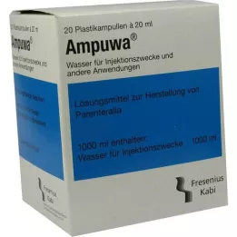 AMPUWA Ampolas de plástico para injeção/infusão, 20X20 ml