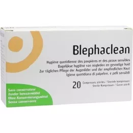BLEPHACLEAN Compressas esterilizadas, 20 unidades