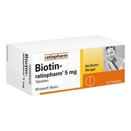 BIOTIN-RATIOPHARM Comprimidos de 5 mg, 90 unid