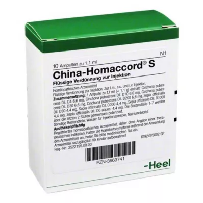 CHINA HOMACCORD S Ampolas, 10 unid CHINA HOMACCORD S Ampolas, 10 unid