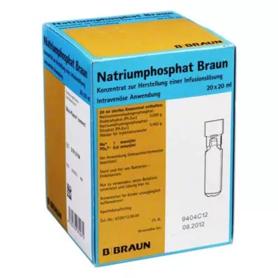NATRIUMPHOSPHAT Braun MPC Solução para perfusão concentrada, 20X20 ml NATRIUMPHOSPHAT Braun MPC Solução para perfusão concentrada, 20X20 ml