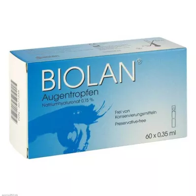 BIOLAN Pipetas de dose única para colírio, 60X0,35 ml