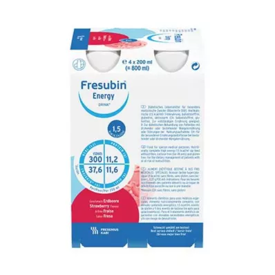 FRESUBIN ENERGY DRINK Garrafa de morango 6X4X200 ml