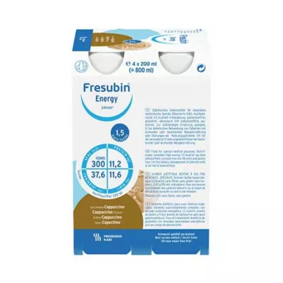 FRESUBIN ENERGY DRINK Garrafa para cappuccino 6X4X200 ml FRESUBIN ENERGY DRINK Garrafa para cappuccino 6X4X200 ml