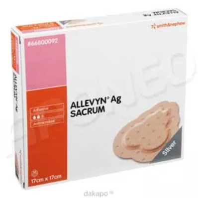 ALLEVYN Pensos para feridas Ag Sacrum 17x17 cm, 10 unid