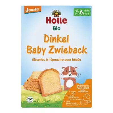 HOLLE Tostas de espelta biológica para bebé, 200 g
