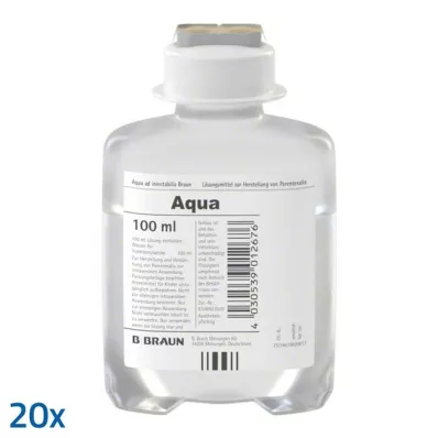 AQUA AD injectabilia Ecoflac Plus solução injetável, 20X100 ml