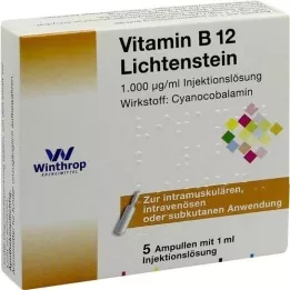 VITAMIN B12 1.000 μg Ampolas de Lichtenstein, 5X1 ml