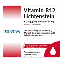 VITAMIN B12 1.000 μg Ampolas de Lichtenstein, 5X1 ml