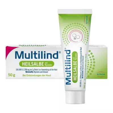 MULTILIND Pomada cicatrizante com nistatina e óxido de zinco, 50 g MULTILIND Pomada cicatrizante com nistatina e óxido de zinco, 50 g