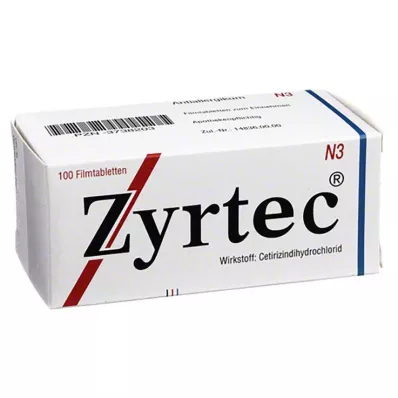 ZYRTEC Comprimidos revestidos por película, 100 unidades ZYRTEC Comprimidos revestidos por película, 100 unidades