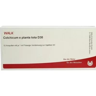 COLCHICUM E planta tota D 30 ampolas, 10X1 ml