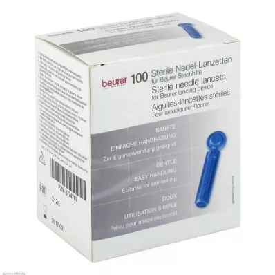 BEURER Lancetas de agulha esterilizadas, 100 pcs