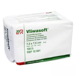 VLIWASOFT Compressas de não-tecido 7,5x7,5 cm não estéreis 4l, 100 pcs