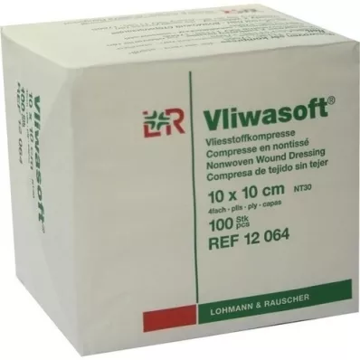 VLIWASOFT Compressas de tecido não tecido 10x10 cm não esterilizadas 4l, 100 unidades