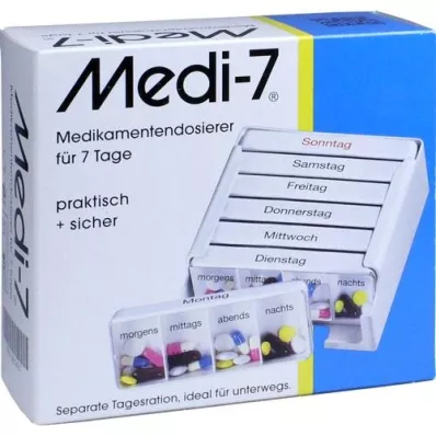 MEDI 7 doses de medicamentos para 7 dias branco, 1 pc