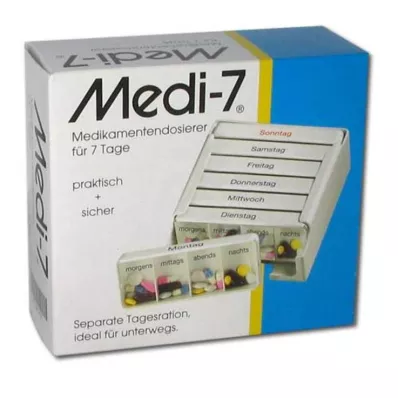 MEDI 7 doses de medicamentos para 7 dias branco, 1 pc