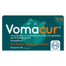 VOMACUR 70 supositórios, 10 unid