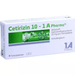 CETIRIZIN 10-1A Pharma comprimidos revestidos por película, 7 unid