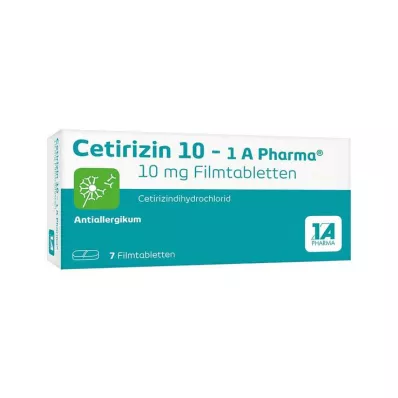 CETIRIZIN 10-1A Pharma comprimidos revestidos por película, 7 unid CETIRIZIN 10-1A Pharma comprimidos revestidos por película, 7 unid