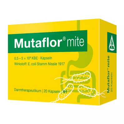 MUTAFLOR Cápsulas duras gastro-resistentes aos ácaros, 20 unidades MUTAFLOR Cápsulas duras gastro-resistentes aos ácaros, 20 unidades