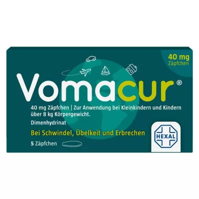 VOMACUR 40 supositórios, 5 unid