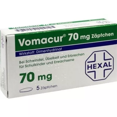 VOMACUR 70 supositórios, 5 unid