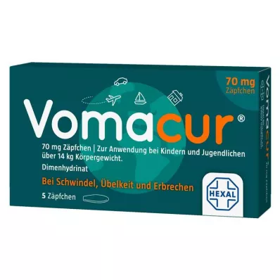 VOMACUR 70 supositórios, 5 unid