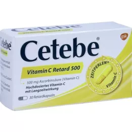 CETEBE Cápsulas de libertação prolongada de vitamina C 500 mg, 30 unid