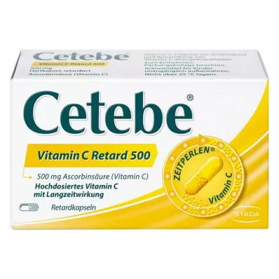 CETEBE Cápsulas de libertação prolongada de vitamina C 500 mg, 30 unid