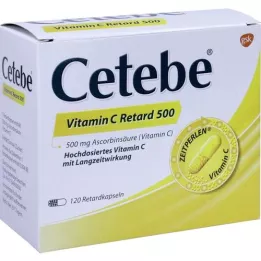 CETEBE Cápsulas de libertação prolongada de vitamina C 500 mg, 120 unid