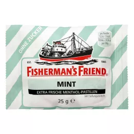 FISHERMANS FRIEND Pastilhas de menta sem açúcar, 25 g