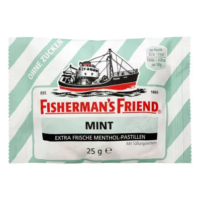 FISHERMANS FRIEND Pastilhas de menta sem açúcar, 25 g FISHERMANS FRIEND Pastilhas de menta sem açúcar, 25 g