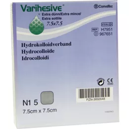 VARIHESIVE extra fino 7,5x7,5 cm HKV hidroactivo, 5 peças