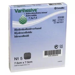 VARIHESIVE extra fino 7,5x7,5 cm HKV hidroactivo, 5 peças