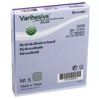 VARIHESIVE extra fino 10x10 cm HKV hidroactivo, 5 peças VARIHESIVE extra fino 10x10 cm HKV hidroactivo, 5 peças