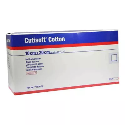 CUTISOFT Algodão Compr.10x20 cm ster.8fold, 25X2 pcs CUTISOFT Algodão Compr.10x20 cm ster.8fold, 25X2 pcs
