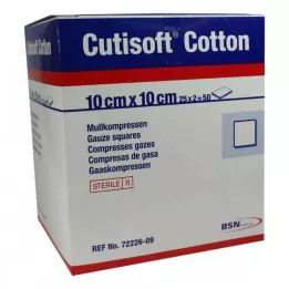 CUTISOFT Algodão Compr.10x10 cm ster.12fold, 25X2 pcs