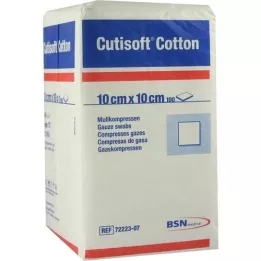 CUTISOFT Algodão Compr.10x10 cm unster.12fold, 100 pcs