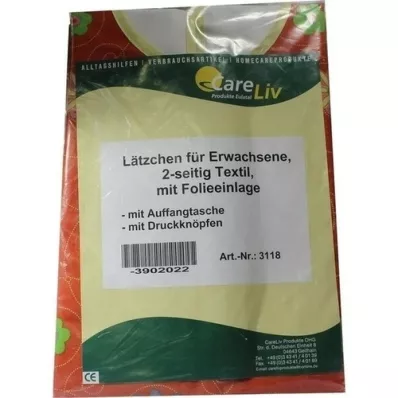 LÄTZCHEN Erw.m.Tasche 2seit.Tex.m.Fol.Druckknöpfe, 1 pc