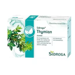 SIDROGA Saco de filtro para chá de tomilho, 20X1,6 g