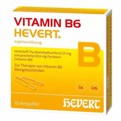 VITAMIN B6 HEVERT Ampolas, 10X2 ml VITAMIN B6 HEVERT Ampolas, 10X2 ml
