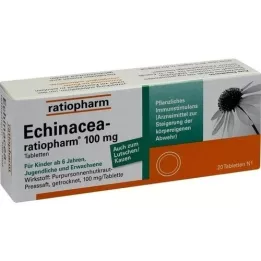 ECHINACEA-RATIOPHARM Comprimidos de 100 mg, 20 unidades