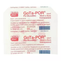 GOTA-POR PU Película para feridas 10x6 cm gesso esterilizado, 1 pc