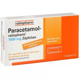 PARACETAMOL-Supositórios ratiopharm 1.000 mg, 10 unid