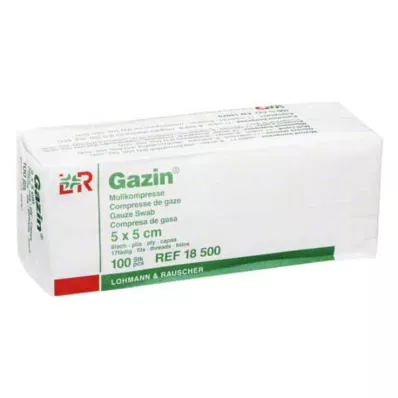 GAZIN Gaze comp. 5x5 cm não estéril 8x Op, 100 pcs GAZIN Gaze comp. 5x5 cm não estéril 8x Op, 100 pcs