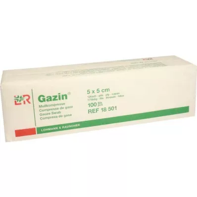 GAZIN Gaze comp. 5x5 cm não esterilizada 12x op, 100 unid GAZIN Gaze comp. 5x5 cm não esterilizada 12x op, 100 unid
