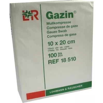 GAZIN Gaze comp. 10x20 cm não esterilizada 12x op, 100 unid